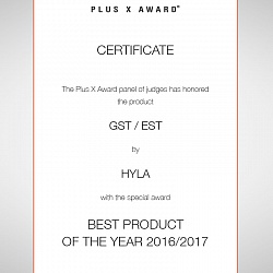 Certificate BEST PRODUCT OF THE YEAR 2016/2017
