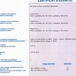 CB TEST CERTIFICAT D'ESSAI OC от 23.01.2004